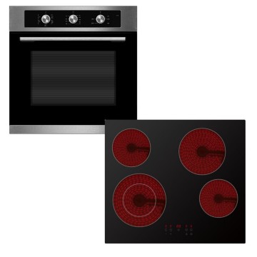 Robin SMD-327 + SB-329 Φούρνος άνω Πάγκου 70lt με Κεραμικές Εστίες Π59.7εκ. Μαύρος